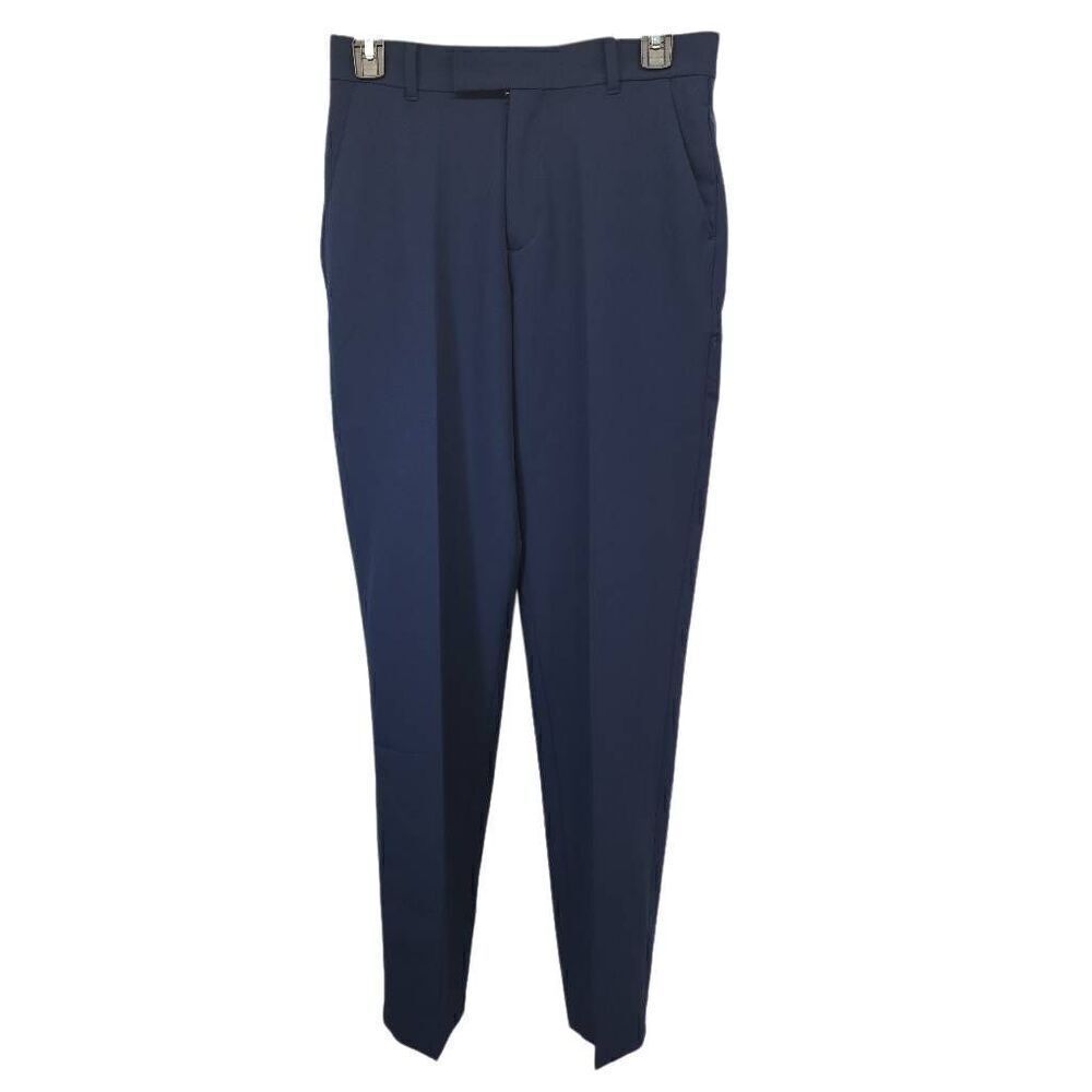 Calvin Klein Size 16 Boys' Flat Bi-Stretch Dress Pant, Straight Leg Fit, Belt Lo